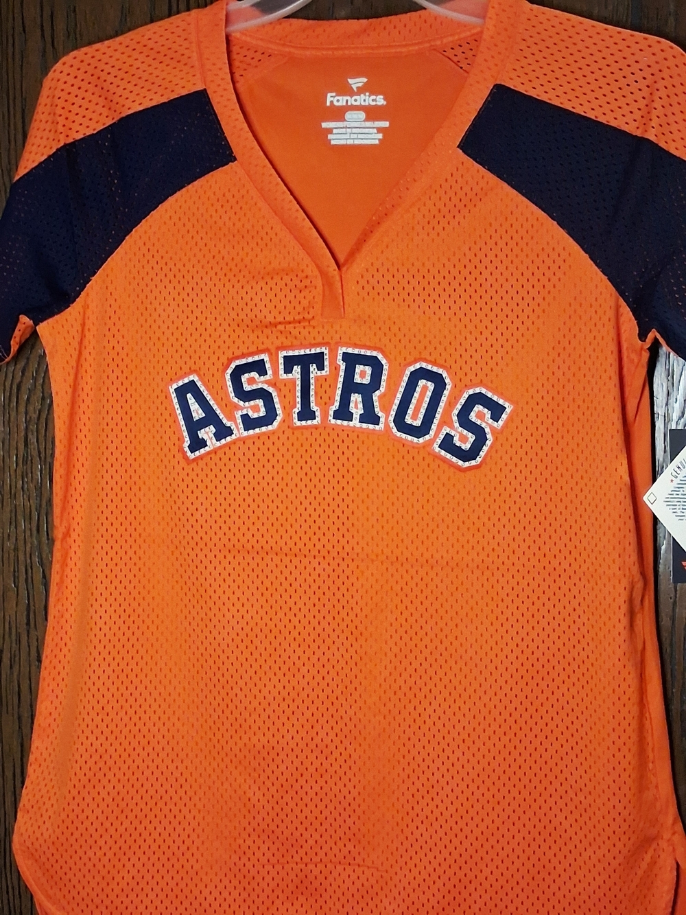 Fanatics Houston Astros Women's Short Sleeve Pullover Jersey Orange & Blue
